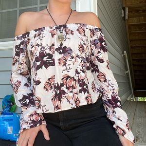 floral off the shoulder top